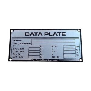 data plate